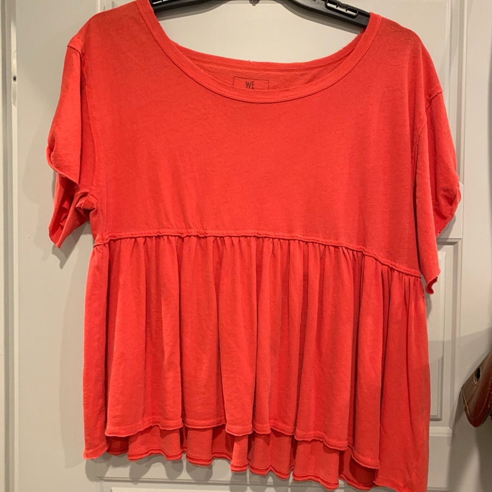Free people bright red top
